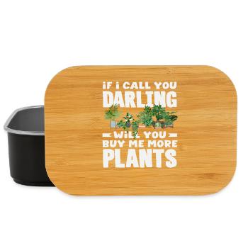 Plant Lovers Buy Me More Plants Succulent - Lunch Box - black - Front