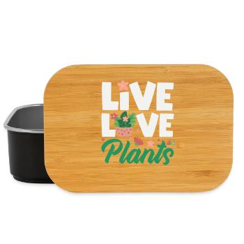 Plant Lovers Live Love Plants Succulent - Lunch Box - black - Front