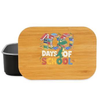Dino Learning Fun Days of School - Lunch Box - black - Front