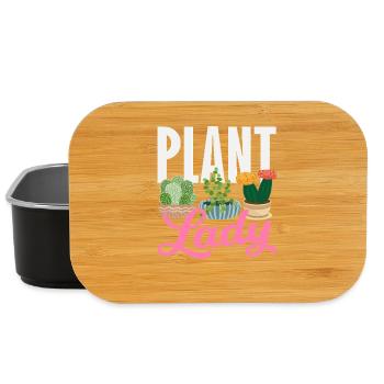 Pflanzenliebhaberin Pflanzt Sukkulente Blume - Lunch Box - Schwarz - Vorne
