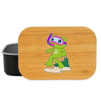 Frosch Taucher Schnorchel Tauchen - Lunch Box - Schwarz - Vorne
