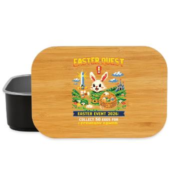 Easter Quest Pixelhase und Lootkorb - Lunch Box - Schwarz - Vorne
