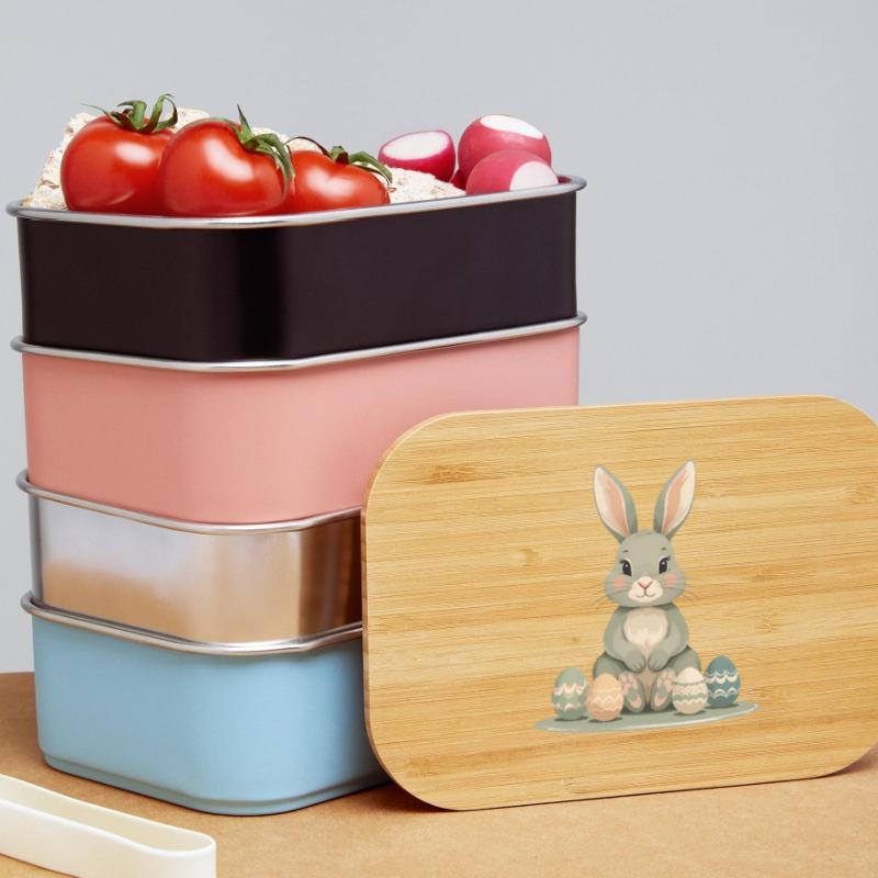 Pastel Bunny Easter Eggs Lunch Box