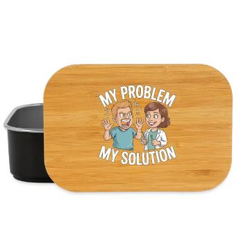 Pediatric Dentist My Problem My Pictogram Mom Dad - Lunch Box - Schwarz - Vorne