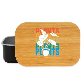 Retro-pflanzen Pflanzenliebhaber Sukkulenten - Lunch Box - Schwarz - Vorne