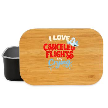 Reiseangst-humor, Flughafen-chaos, Fliegen Ist - Lunch Box - Schwarz - Vorne