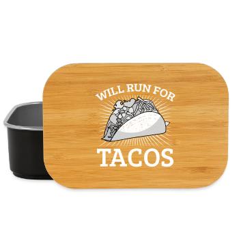 Un marathonien courra pour les tacos - Boîte à goûter - noir - Devant