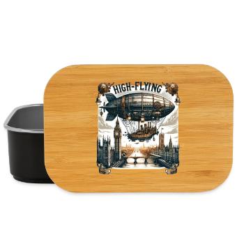 High-flying airship over London - Lunch Box - black - Front