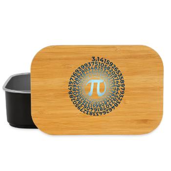 Symbole Pi avec spirale de nombres | Numéro de district 3.1415 - Boîte à goûter - noir - Devant