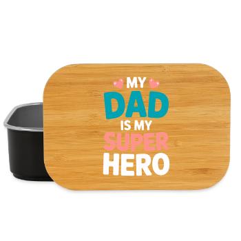 Mein Vater ist mein Superheld - Lunch Box - Schwarz - Vorne
