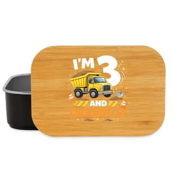 I'm 3 and I'm digging it - Lunch Box - black - Front