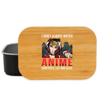 Anime Fan Saying – Funny Otaku Design - Lunch Box - black - Front