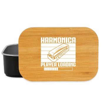 Musiciste d’harmonica chargeant l’harmonica - Boîte à goûter - noir - Devant