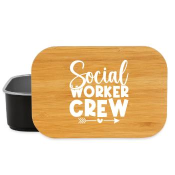 Équipe de quota de travailleurs sociaux Travail social - Boîte à goûter - noir - Devant