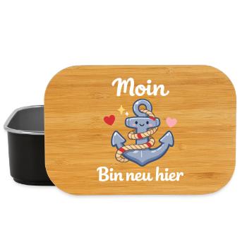 Moin am new here birth baby gift - Lunch Box - black - Front