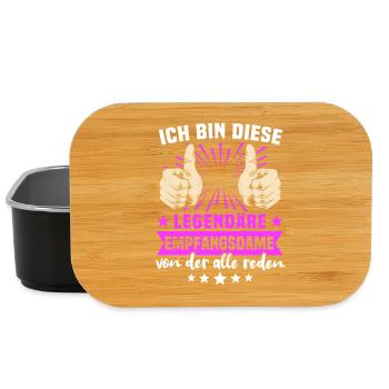 Receptionist Sayings - Lunch Box - black - Front
