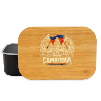 Cambodia Kambodscha Kambodschaner - Lunch Box - Schwarz - Vorne