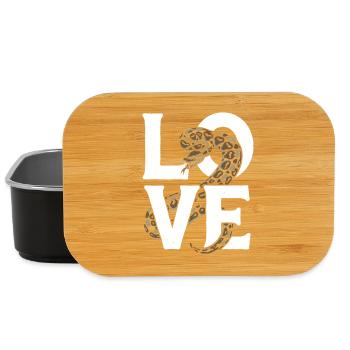 Königspython Schlangen LOVE Terrarium Python - Lunch Box - Schwarz - Vorne