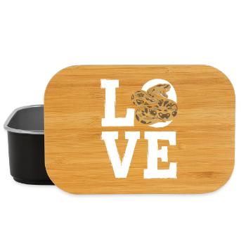 Königspython Schlangen LOVE Terrarium Python - Lunch Box - Schwarz - Vorne