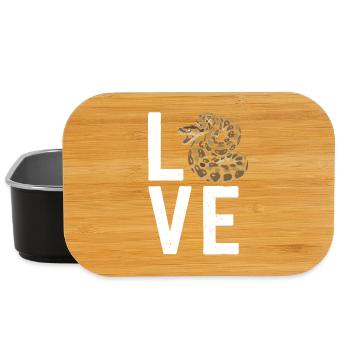 Königspython Schlangen LOVE Terrarium Python - Lunch Box - Schwarz - Vorne