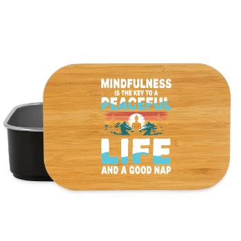  Mindfulness Is The Key To A Peaceful Life And A - Lunch Box - Schwarz - Vorne