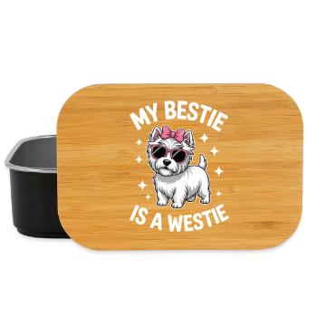 West Highland White Terrier qui dit Westie Gift - Boîte à goûter - noir - Devant