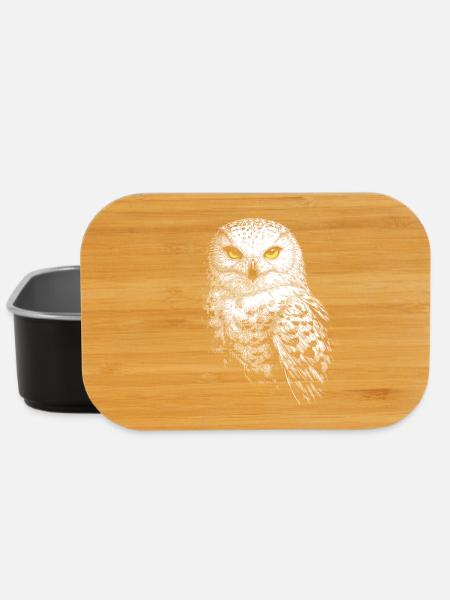 Schneeeule - Lunch Box - Schwarz