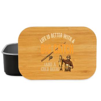 Life Is Better With A Big Catch - Lunch Box - Schwarz - Vorne