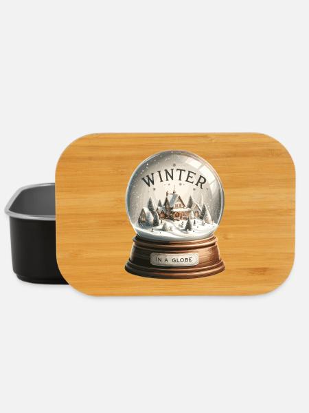 Winterzauber Schneekugel-Dorf - Lunch Box - Schwarz