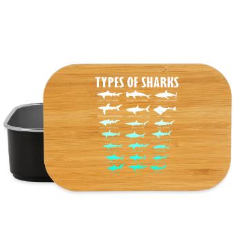Haitypen Ozeanhai-Design | Haihemd - Lunch Box - Schwarz - Vorne