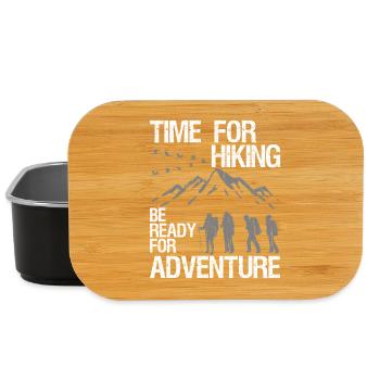 Hiking Hike Be Ready For Adventure Vintage - Lunch Box - black - Front