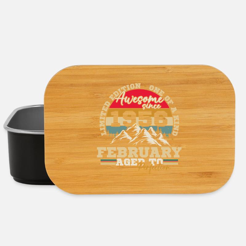 Februar 1956 Vintage-Retro-Geburtstagsgeschenk - Lunch Box - Schwarz