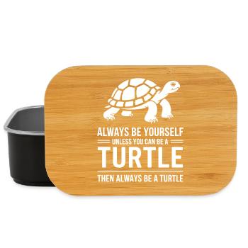Turtle Sayings Funny Turtle Gift - Lunch Box - black - Front