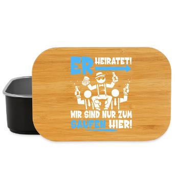 T-shirt de fête de garçon Hommes Grondement de fête de garçon - Boîte à goûter - noir - Devant