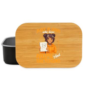 Nur Ein Mädchen, Das Anime Liebt Und Afro Zeichnet - Lunch Box - Schwarz - Vorne