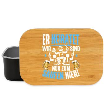 JGA T-Shirt Männer Junggesellenabschied Shirts - Lunch Box - Schwarz - Vorne