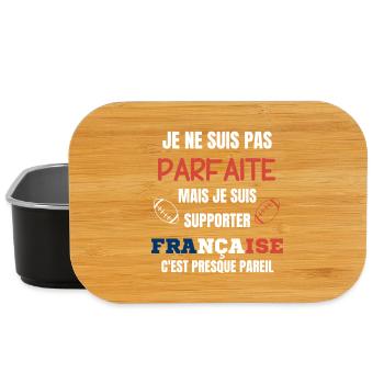 French Rugby Supporter Humor - Lunch Box - black - Front