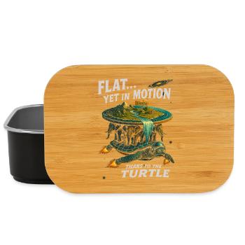 Flat Yet In Motion Thanks To The Turtle Fantasy  - Lunch Box - black - Front