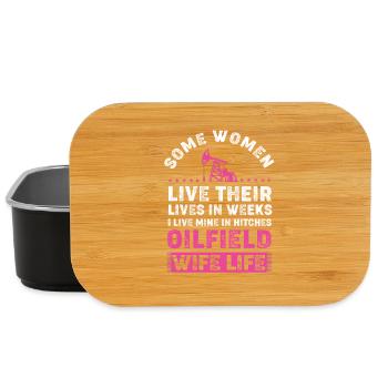 Oil Rig Oil Field Oil Rig Wife - Lunch Box - black - Front