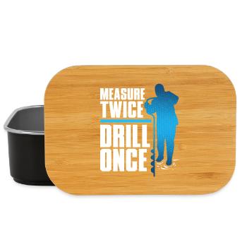 Eisangeln Measure Twice Drill Once - Lunch Box - black - Front