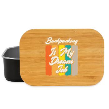 Le sac à dos est mon métier de rêve Graphisme rétro Sunset - Boîte à goûter - noir - Devant