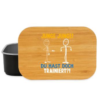 Fitness JUNGE JUNGE DU HASTDOCH TRAINIERT LUSTIG - Lunch Box - Schwarz - Vorne