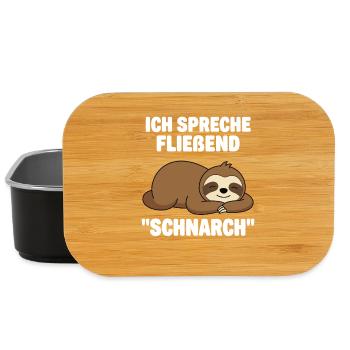 Funny Sloth Gift for Late Riser - Lunch Box - black - Front