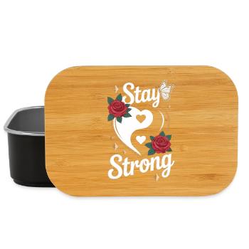 Stay Strong Shirt – Yin Yang Herz - Lunch Box - Schwarz - Vorne