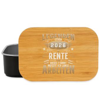 Rente 2026 Geschenk Mann Rentner Ruhestand Lustige - Lunch Box - Schwarz - Vorne