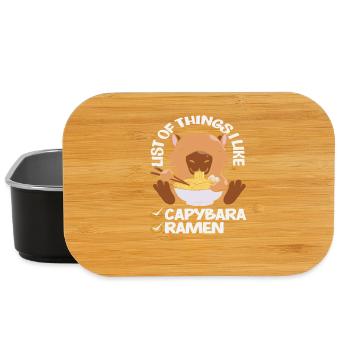 Ich Mag Capybaras Ramen Niedlich Lustig - Lunch Box - Schwarz - Vorne