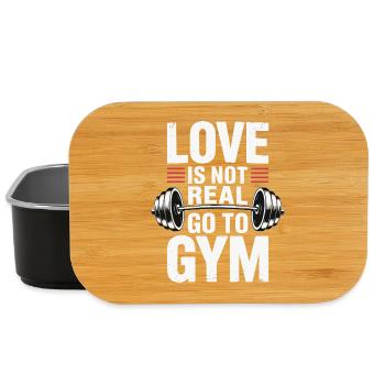 L’amour n’est pas réel - direction la salle de sport - Boîte à goûter - noir - Devant