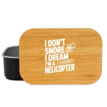 I Don't Snore I Dream I'm a Helicopter - Lunch Box - black - Front