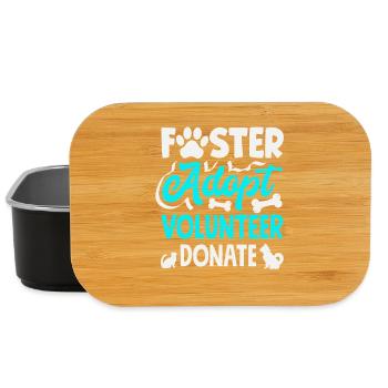 Foster Adopt Volunteer Animal Rescue Shelter - Lunch Box - black - Front