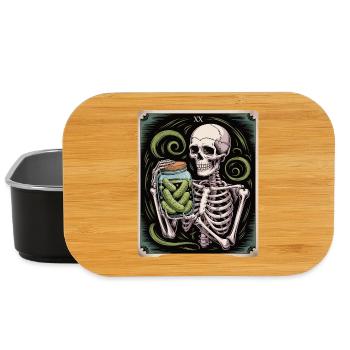 Tarotkarte XX Skelett Mit Essiggurken Glas - Lunch Box - Schwarz - Vorne